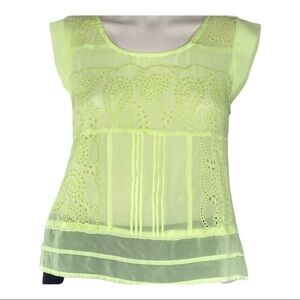 American Eagle Sheer Eyelets Top  Sz XS